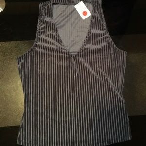 Iris V Neck Chocker Sleeveless Top